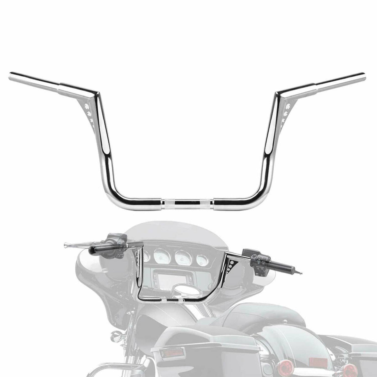Solidspare 12" Ape Hangers Bars 1-1/4" Handlebar For Harley Electra Glide Ultra Classic FL