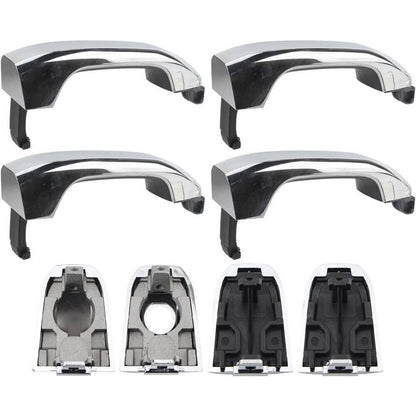 Solidspare Set of 4 Exterior Door Handle Fit For 14-17 Chevrolet Silverado 1500 Chrome New