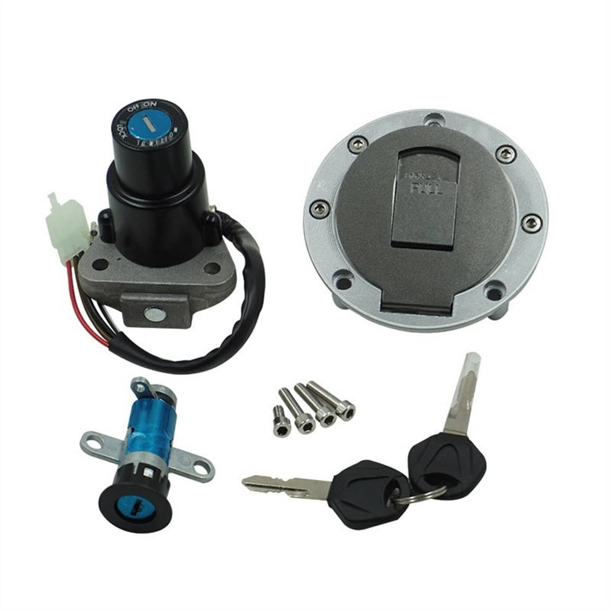 Solidspare Ignition Switch Fuel Gas Cap Cover Seat Lock Key for YAMAHA TZR125 TZM150 TZR150