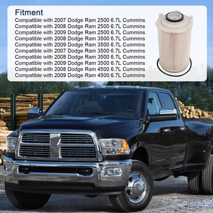 Solidspare 68061634AA Fuel Filter For 2007-2010 Dodge Ram 2500 3500 6.7L Cummins Diesel