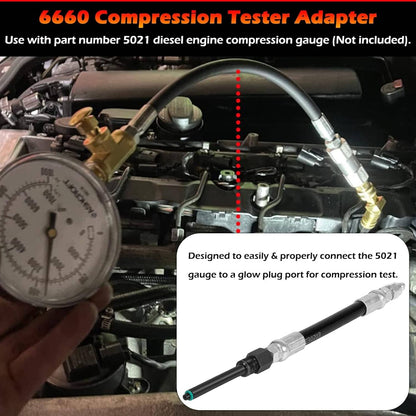 Solidspare 6660 Compression Tester Adapter Perfect for Ford Diesel Engines 6.0L 2003-2006