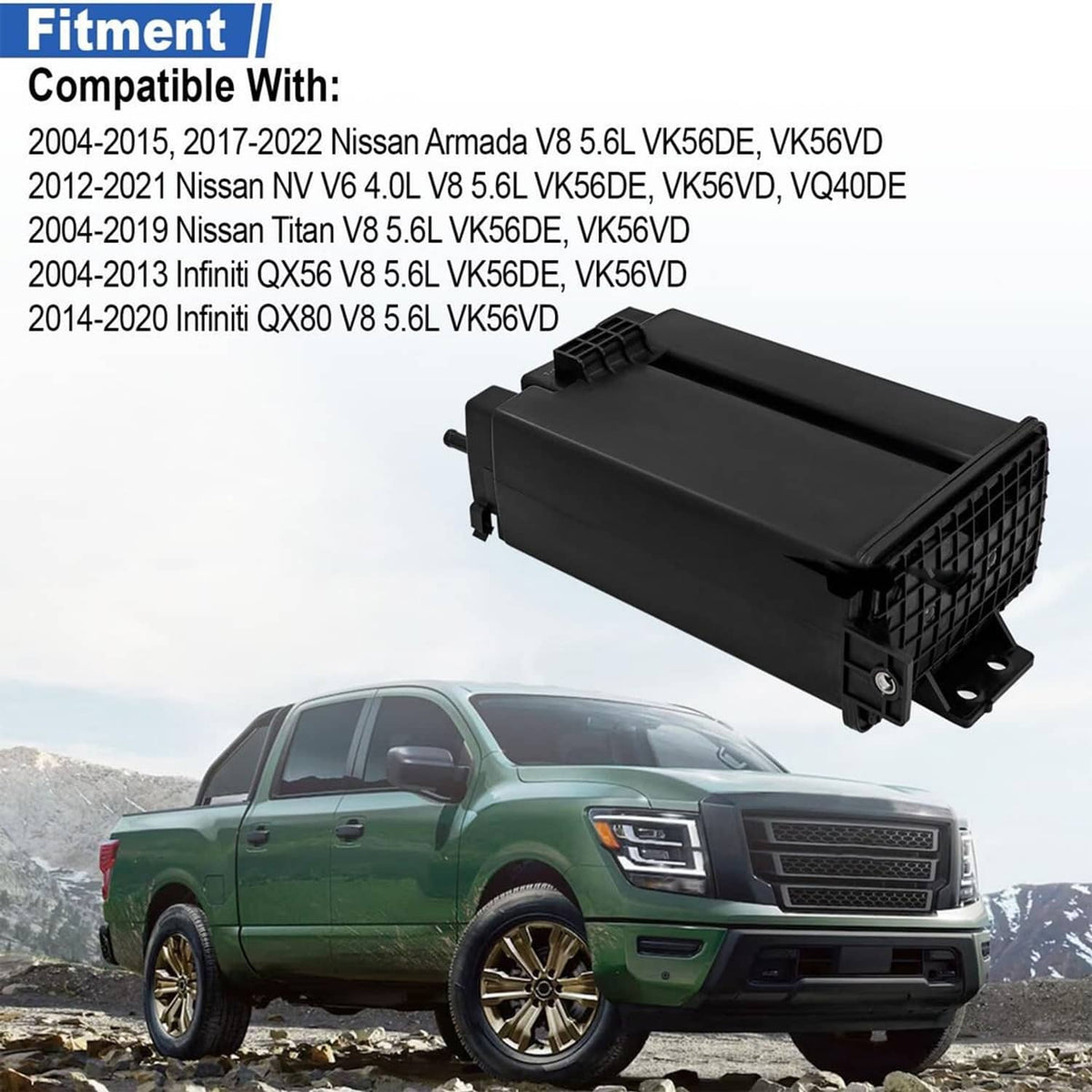 Solidspare For Nissan Titan NV1500 Emissions Fuel Evap Vapor Charcoal Canister 149507S00A