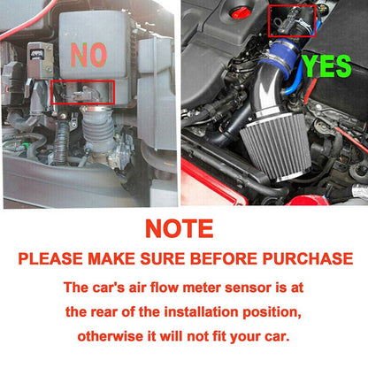Solidspare Cold Air Intake Filter Induction Kit Pipe Power Flow Hose System Car Accessories