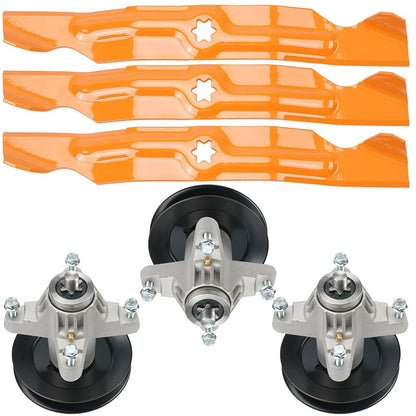 Solidspare 50" Deck Spindle Blade Rebuild Kit fits Troy Bilt RZT 50 Mustang XP 50" Deck