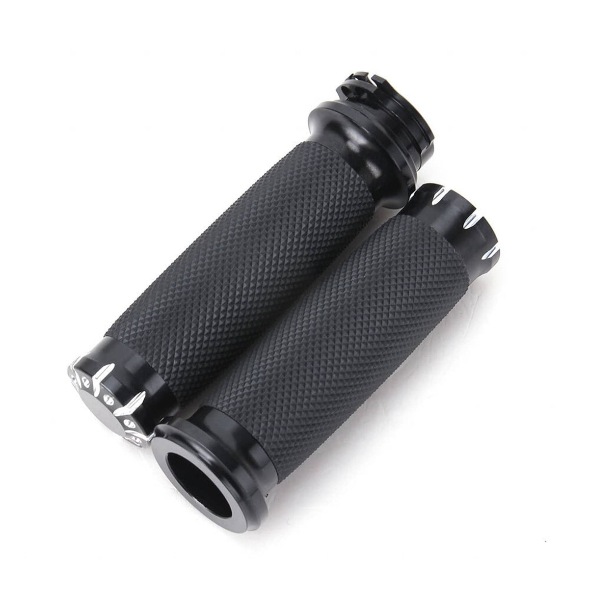 Solidspare Motorcycle Handlebar Hand Grips For Harley Softail Dyna Sportster Chopper Bobber