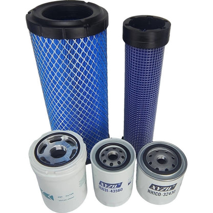 Solid Spare Service Maintenance Filter Kit for Kubota SVL75-2C SVL75C Loader