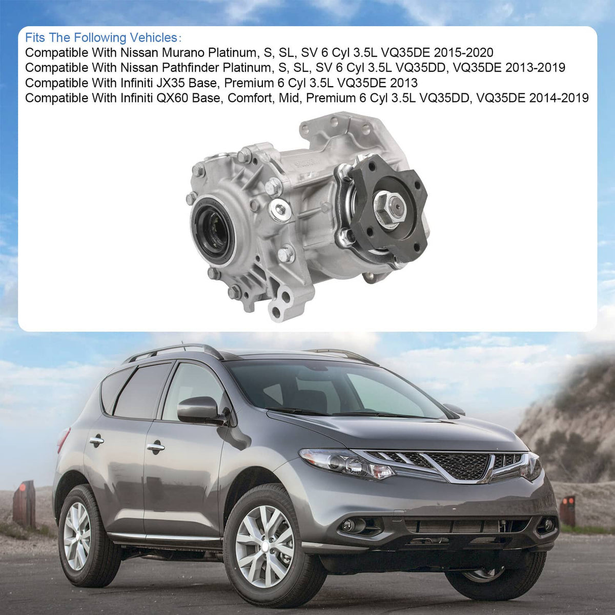 Solidspare Transfer Case For Nissan Murano Pathfinder Infiniti JX35 QX60 3.5L 33100-3KA0B