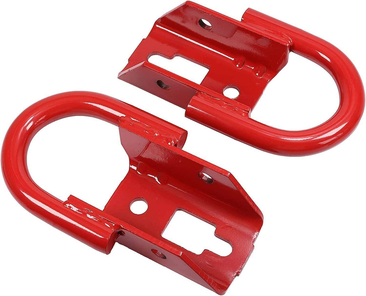 Solidspare Red 2 Pcs Towing Hooks FL3Z17N808A w/ Hardware Front For 2009-2019 Ford F150