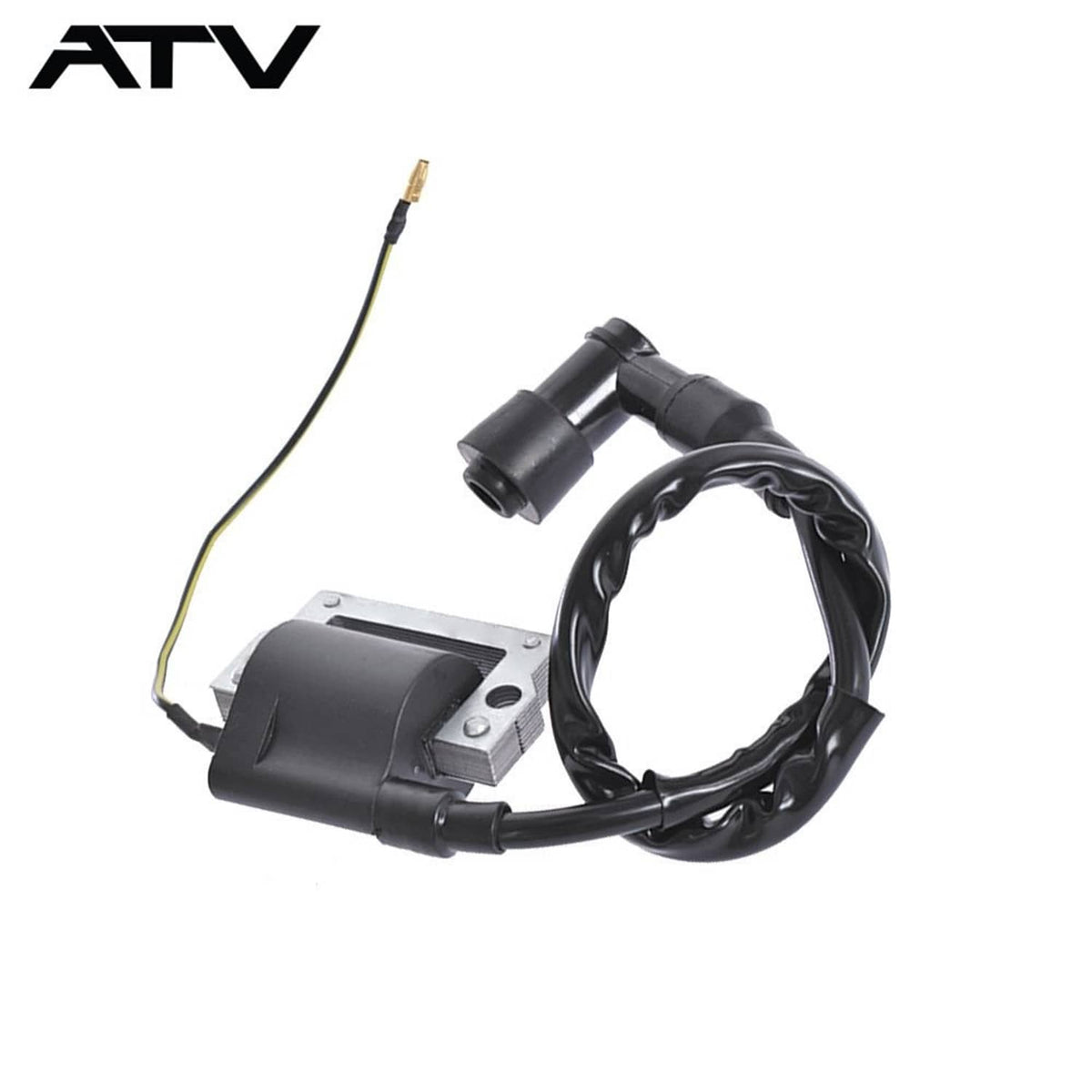 Solidspare NEW Black Ignition Coil For Golf Cart Yamaha G1 J10 1976-1986 ATV