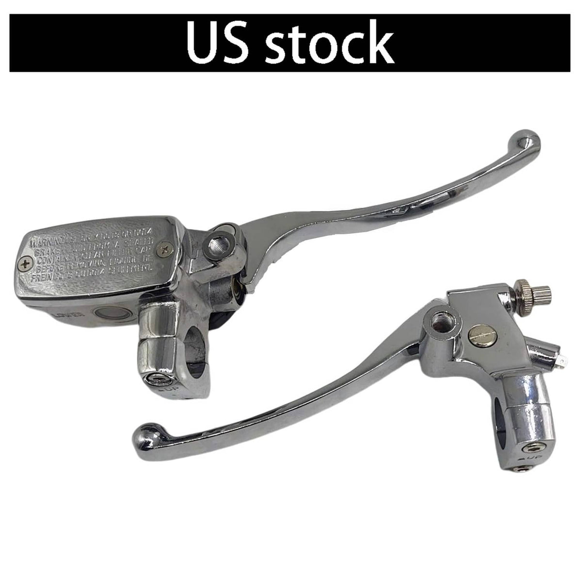 Solidspare US 1" Motorcycle Handlebar Hydraulic Brake Master Cylinder Clutch Lever Chrome