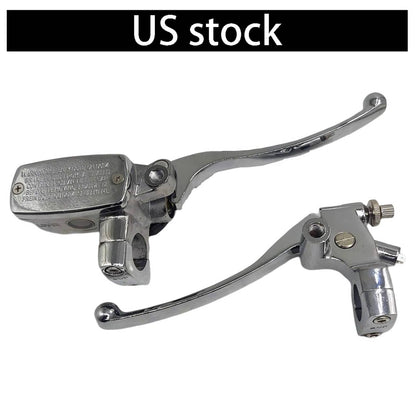 Solidspare US 1" Motorcycle Handlebar Hydraulic Brake Master Cylinder Clutch Lever Chrome