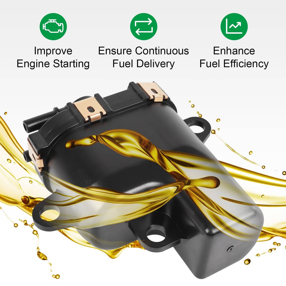 Solidspare For Kohler 25 755 73-S Fuel Pump Module Kit for ECH ECV EZT Series