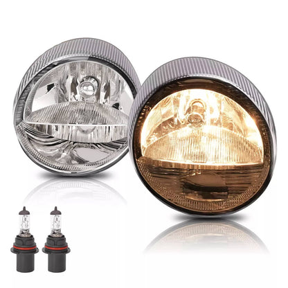 Solid Spare Driver and Passenger Side Headlights For Ford Thunderbird 2002-2005 Halogen