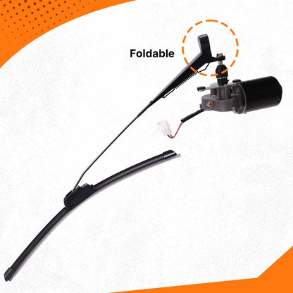 Solidspare 12V Electric Windshield Wiper Motor Kit Fit For Polaris Ranger 570/900/1000 US