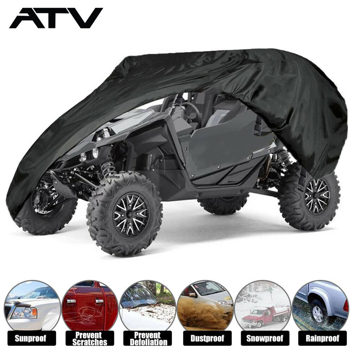 Solidspare Generic Vehicle Storage Cover Waterproof Fits For Yamaha YXZ 1000R SS SE EPS