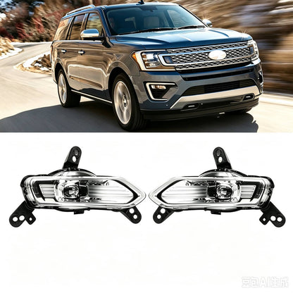 Solidspare NEW For 2018-2021 Ford Expedition Fog Light Left + Right GT4Z15201A GT4Z15200C