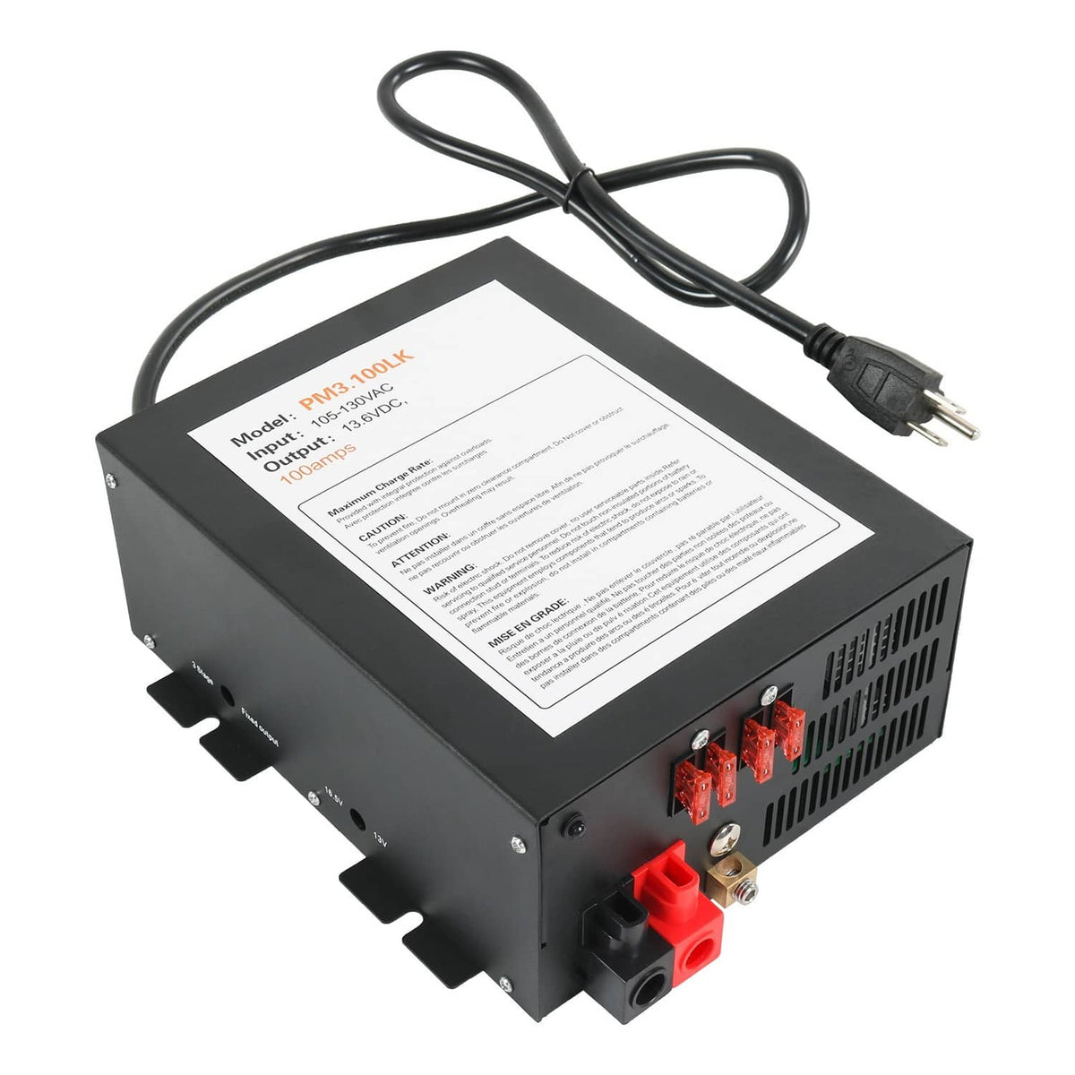 Solidspare 100 AMP RV Power Converter 110V to 12VDC Power Supply Charger 3 Stage Charging