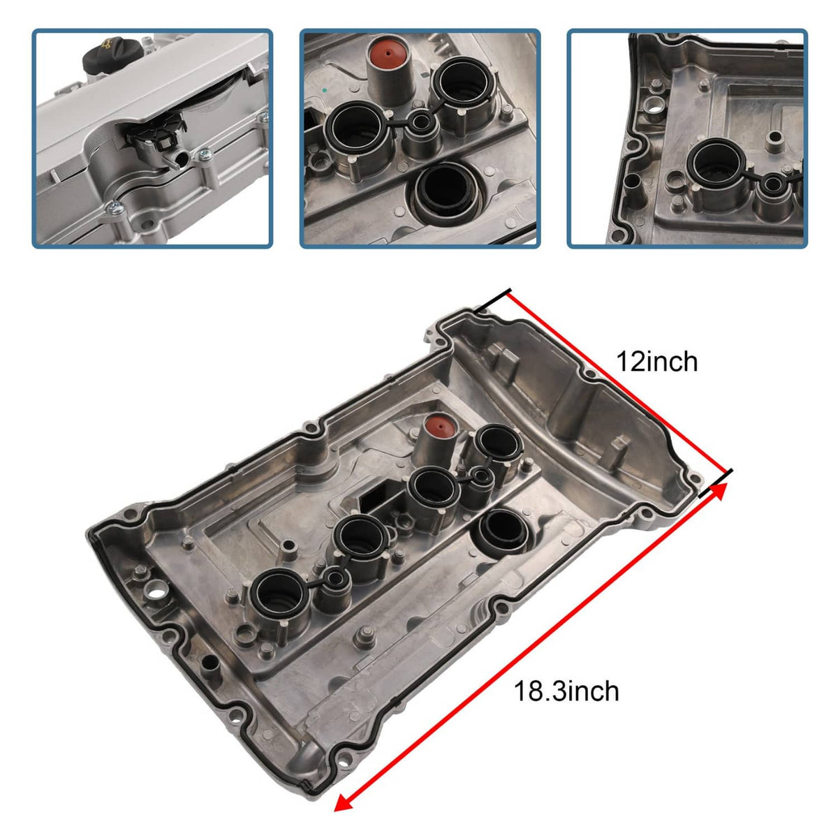 Solidspare Turbo Aluminum Valve Cover W/Gasket For Mini Cooper JCW R55 R56 R59 1.6L