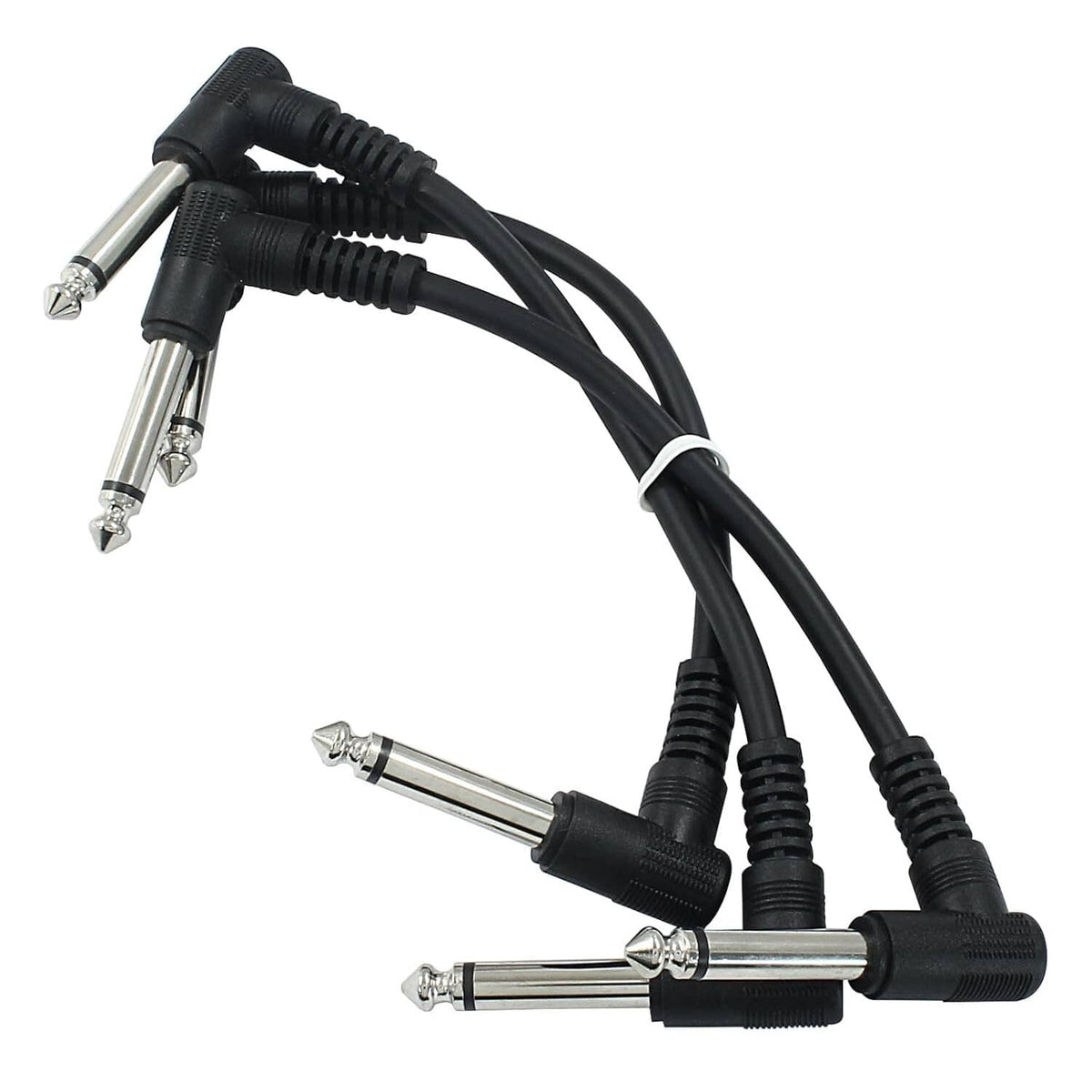 Solid Spare 6PCS Patch Cables for Electric Guitar OFC Pedal Board Wire Cords 1/4 Right Angle