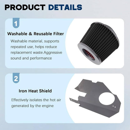 Solidspare Cold Air Intake with Filter For 2010-2016 BMW 535i 535i xDrive F10 F11 N55 3.0T