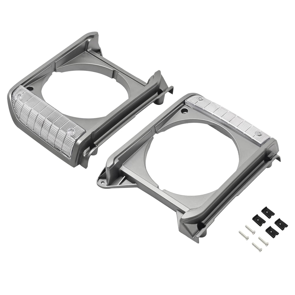 Solid Spare Gray Headlight Bezel Headlight Door Set For Toyota Pickup RWD 79-81 # 8161089105
