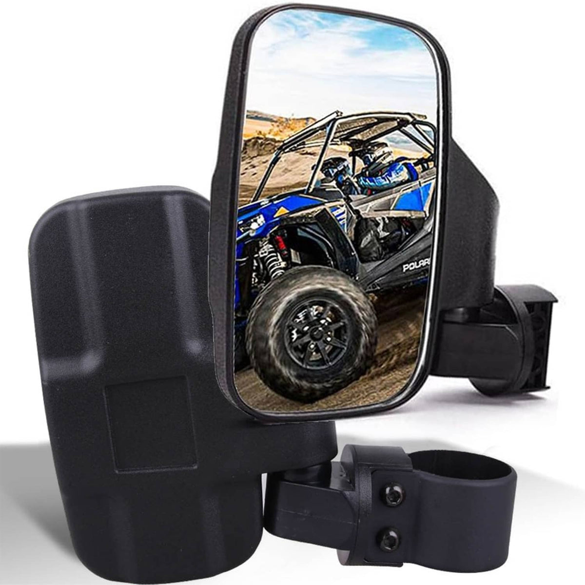 Solidspare Adjustable 1.75''-2" UTV Side Mirrors Foldable for Polaris RZR S 800 900 XP 1000