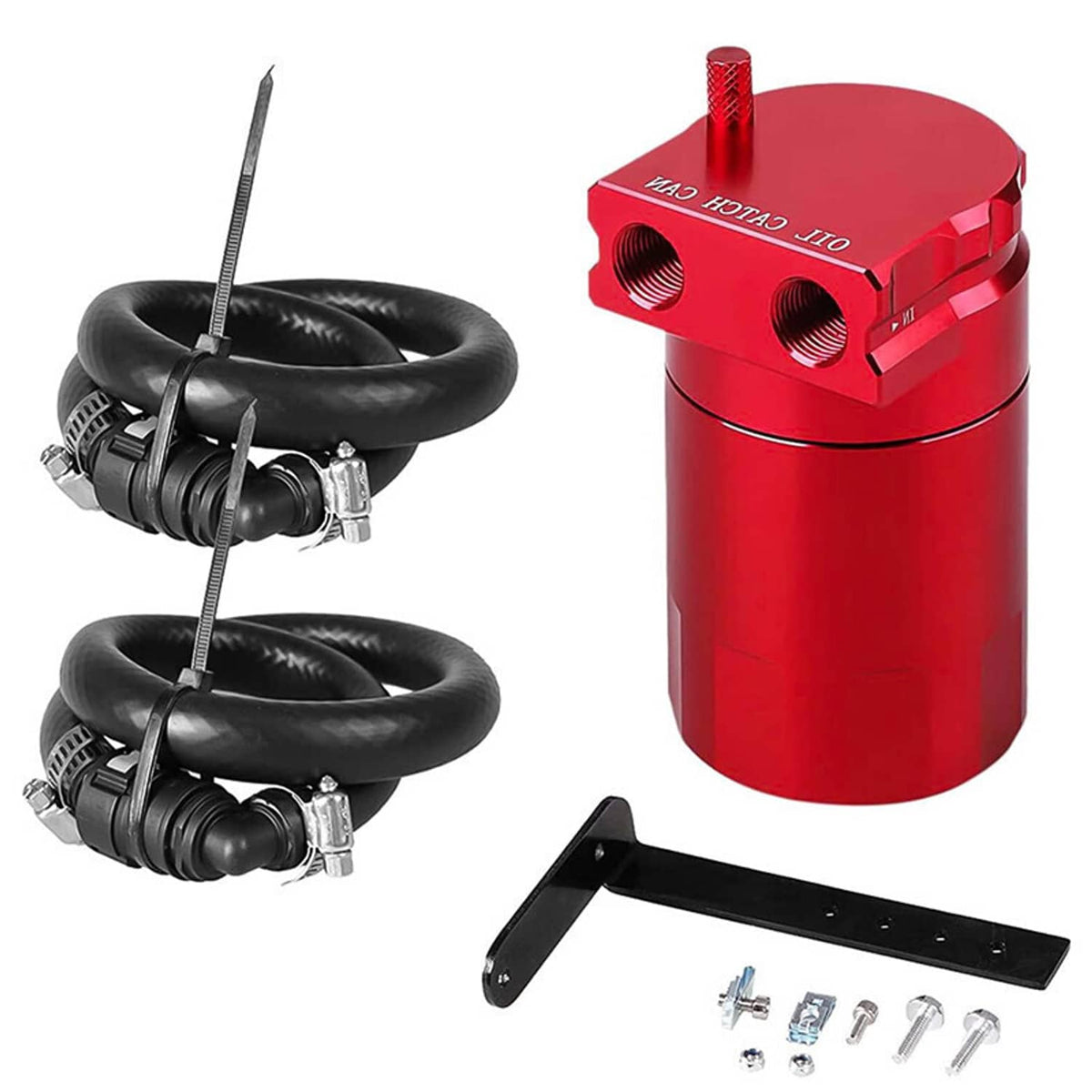 Solidspare Oil Catch Can Oil Separator for 2011-2021 Ford F150 5.0L & Raptor 2.7L 3.5L Red