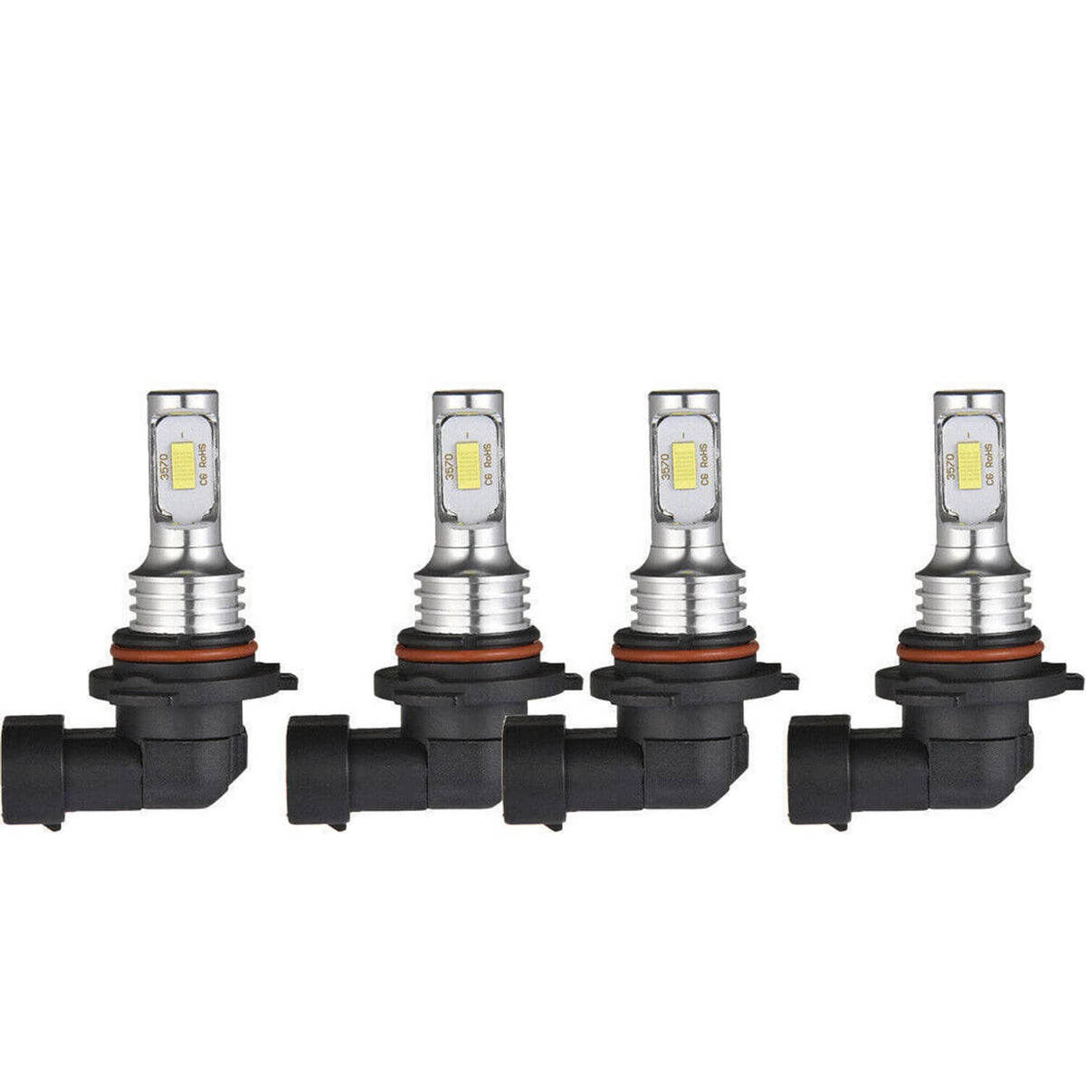 Solidspare 9005 9006 LED Headlights Kit Combo Bulbs 6500K High Low Beam Super White Bright