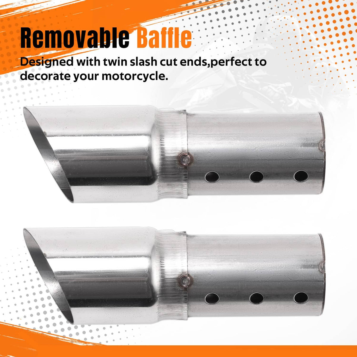 Solidspare Shortshots Staggered Exhaust Pipe For Yamaha V Star 650 XVS650 Custom 1998-2016