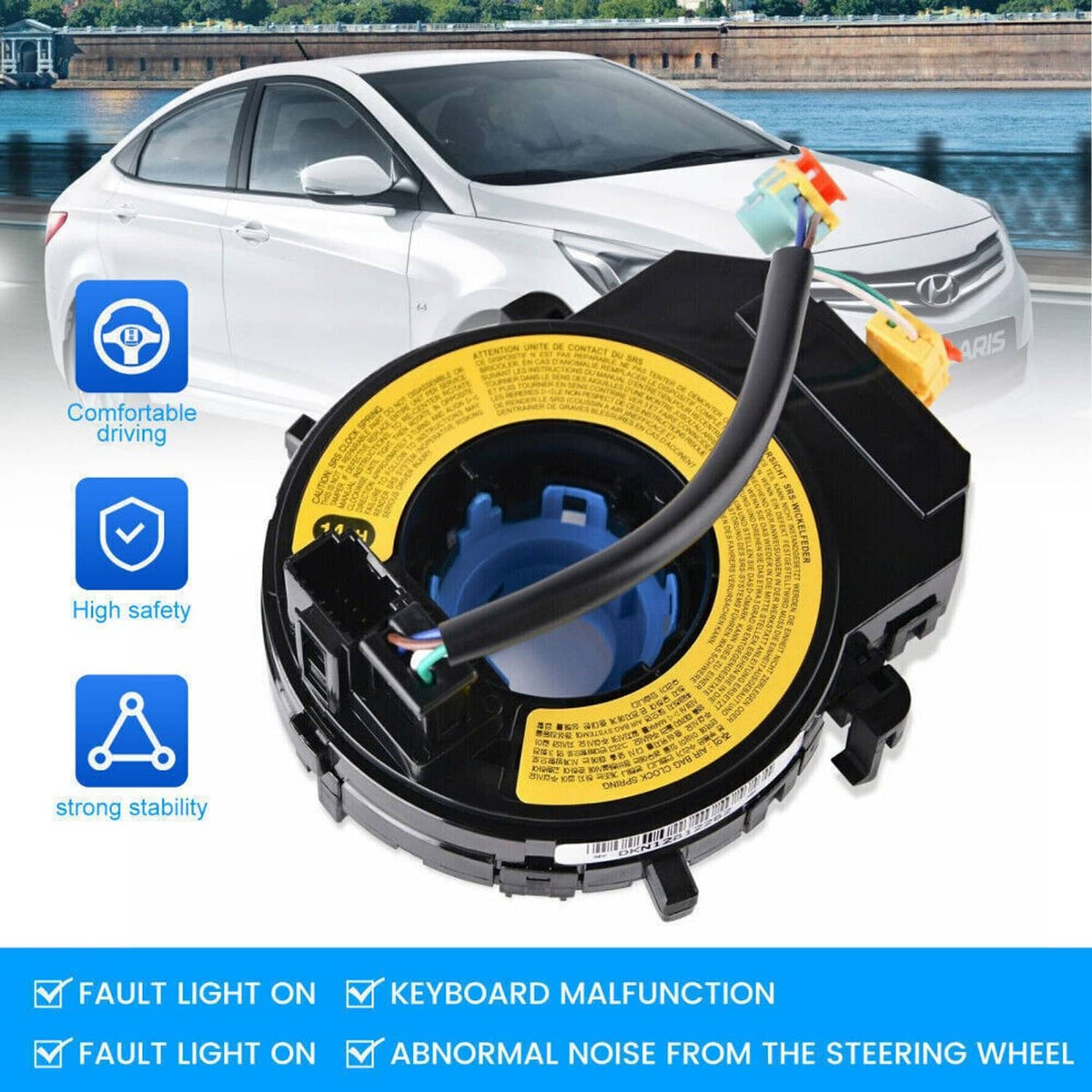 Solidspare Car Clock Spring Fits For Hyundai 2009-2014 Sonata 2011-2014 Elantra DOHC-MPI