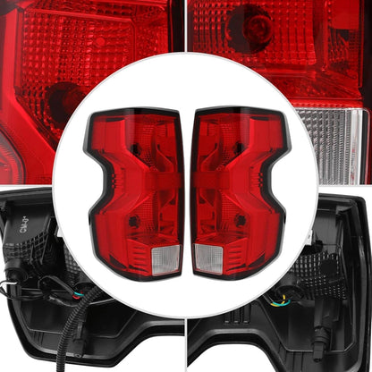 Solidspare Driver & Passenger Side Halogen Tail Lights w/ Bulb For 2023 2024 Chevy Colorado