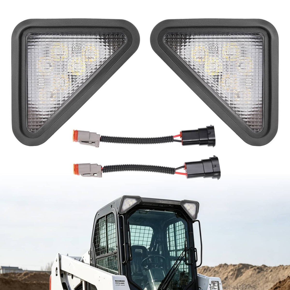 Solidspare LED Headlight For Bobcat Loader 753 773 863 864 873 963 #6718042 6718043 7259523