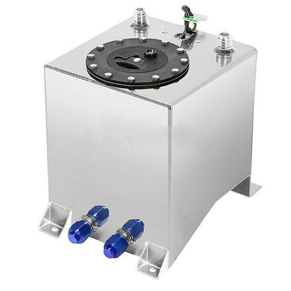 Solidspare 2.5 Gallon Aluminum Level Racing Sender Drift Fuel Cell Gas Tank Universal