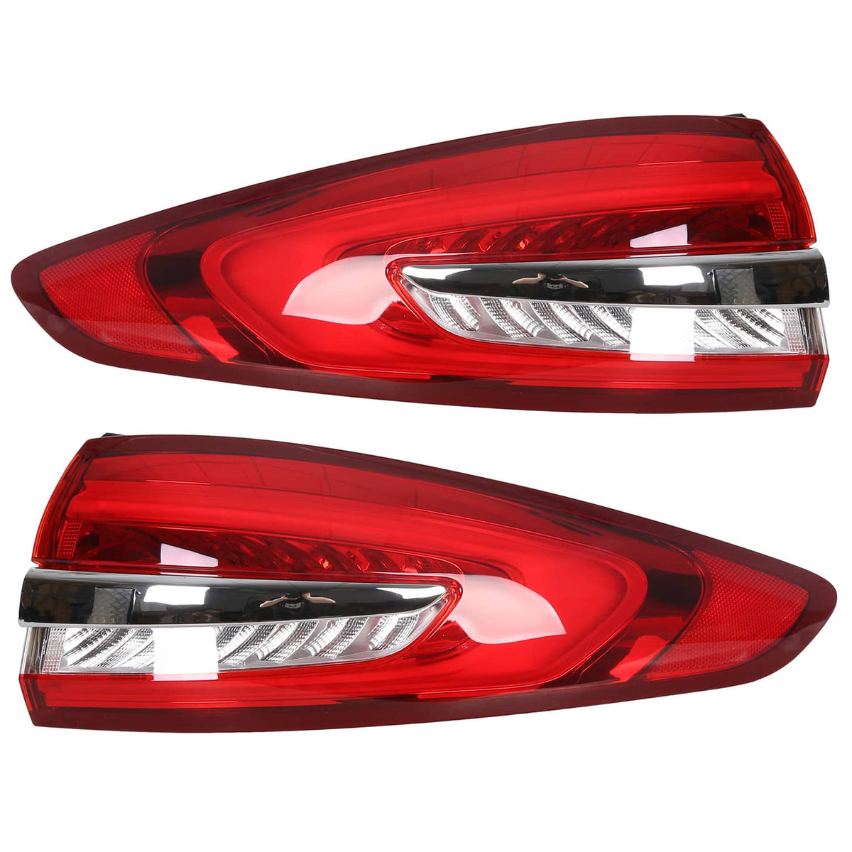 Solid Spare LED Left & Right Tail Lights Lamps Assembly For 2017-2020 2018 2019 Ford Fusion