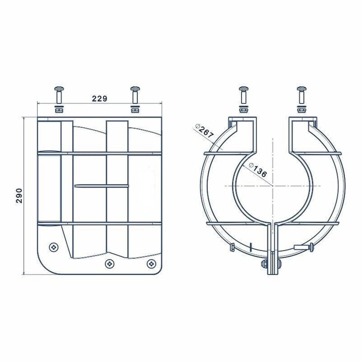Solid Spare 9" Propeller Safety Guard for most outboards Mercury /Yamaha / Johnson 9.9-20hp