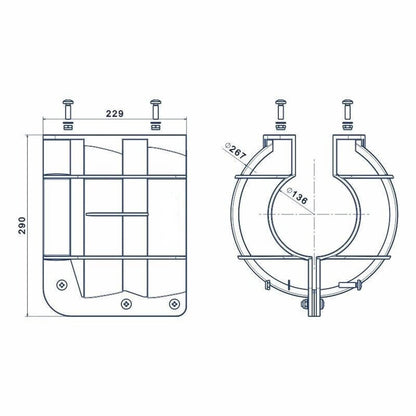 Solid Spare 9" Propeller Safety Guard for most outboards Mercury /Yamaha / Johnson 9.9-20hp