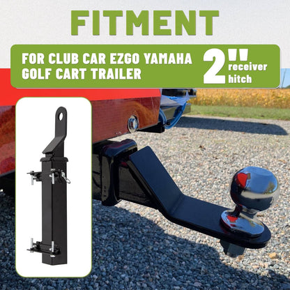 Solidspare For Club Car EZGO Yamaha Golf Cart Trailer Hitch w/ 2" Receiver Step on Back