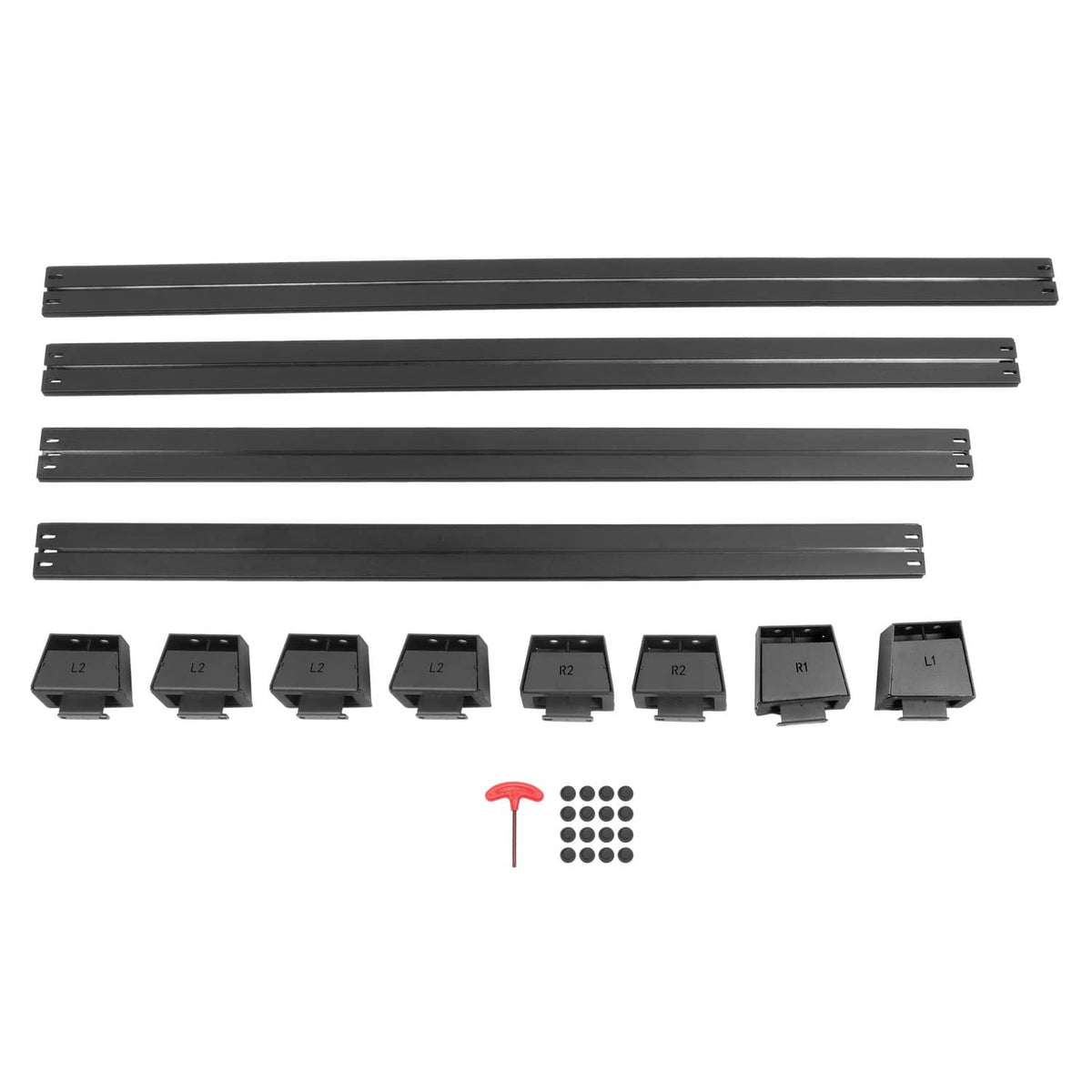 Solid Spare For Tesla Cybertruck 2024-Up Roof Rack Cross Bar Luggage Cargo Carrier 4 Pack