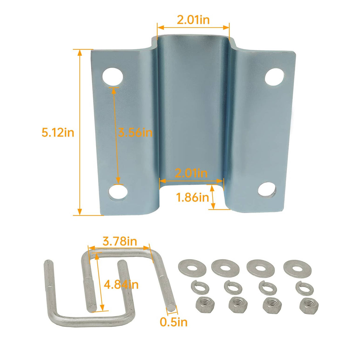 Solidspare Zinc-Plated Boat Trailer PVC Y V Guide On Bow Rest Centering Support Kit