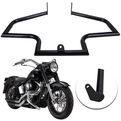 Solidspare Gloss Black Highway Engine Guard Crash Bar For Harley Softail FLSTN FLSTNI 05-17