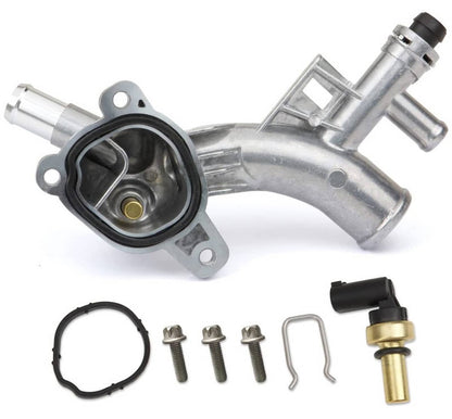 Solidspare Aluminum New Water Outlet Thermostat Housing for Chevrolet Cruze Sonic Trax 1.4L