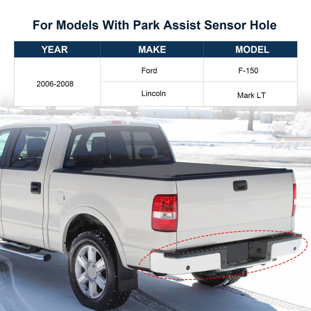 Solidspare Chrome Rear Bumper Assembly For 2006-2008 Ford F150 F250 Step Bumper w/ Hole
