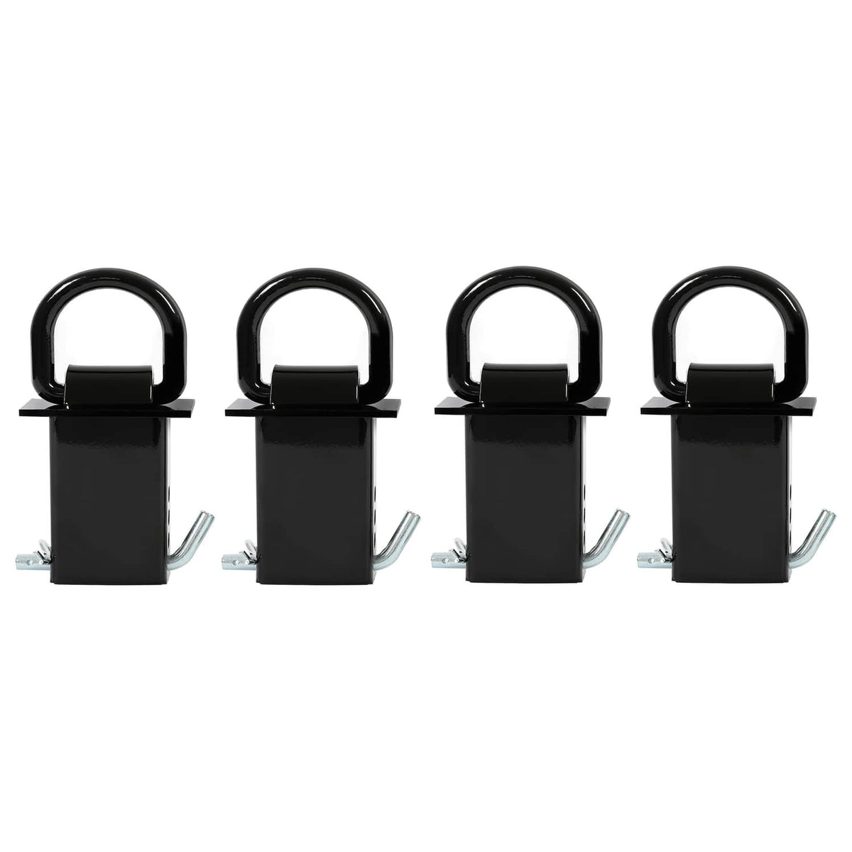 Solidspare Heavy Duty 4 Pack Trailer Adjustable Stake Pocket D-Ring Zinc 2”×4" 16200LBS
