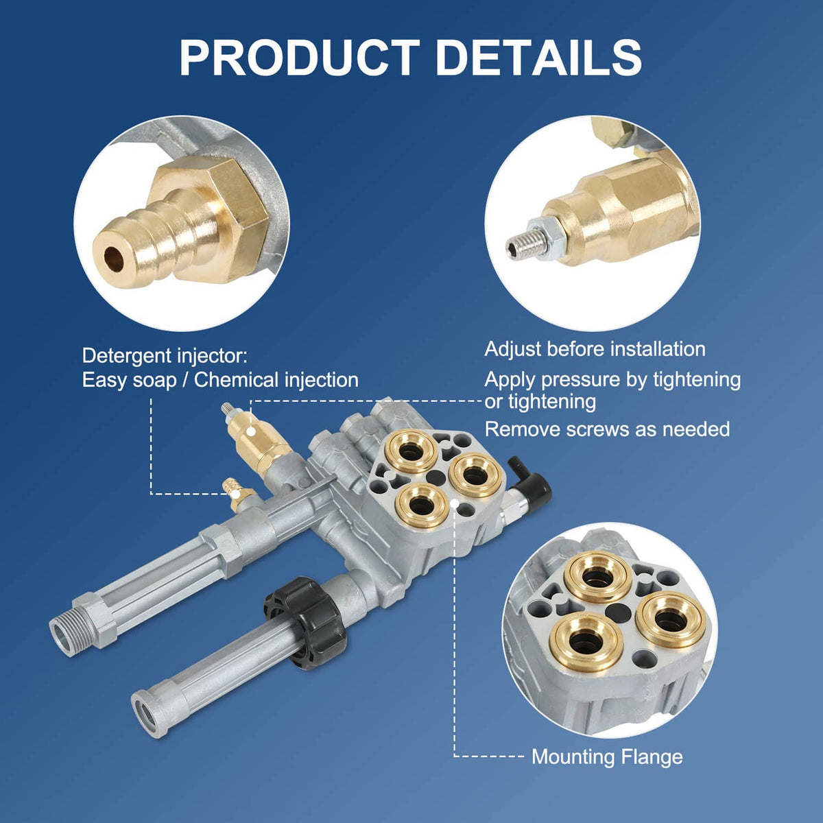 Solidspare Complete Pump Head W/ Unloader 2800 PSI for SRMW2.3G28 & SRMW2.4G28 Model Pumps