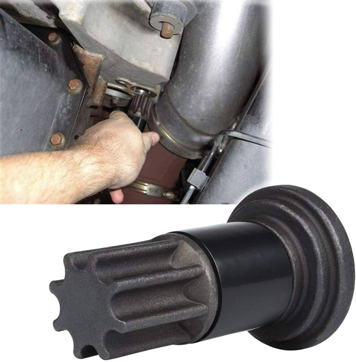 Solid Spare Injection PumpGear Puller & Engine Barring Tool & Lock Nut Wrench for Dodge Ram