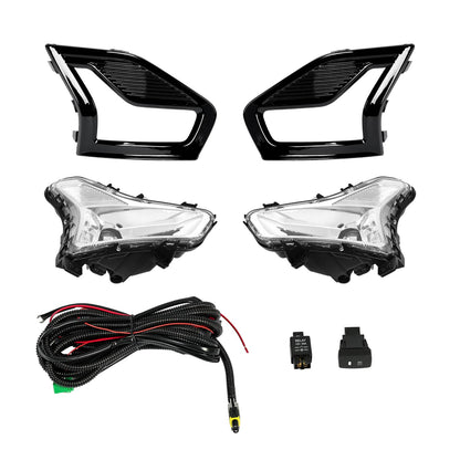 Solid Spare For Ford Fusion 2019-2020 LED Fog Lights Driving Lamps w/Bezel Wiring Left+Right