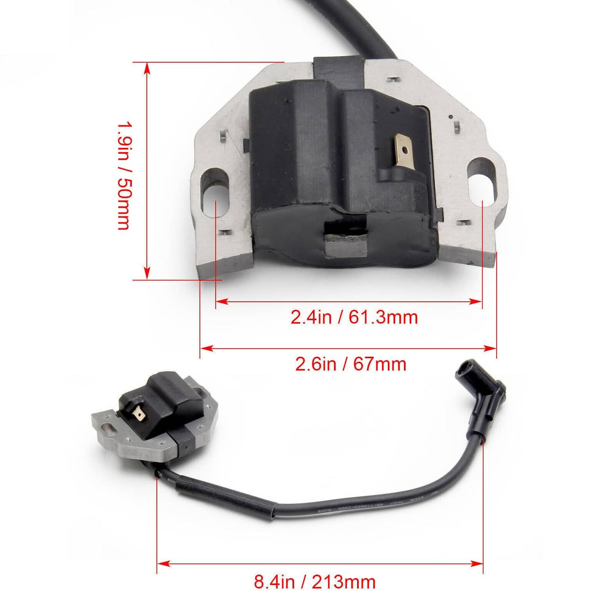 Solidspare 2Pcs Ignition Coil w/ Spark Plug For KAWASAKI FR FS FX Series Engines 21171-0743
