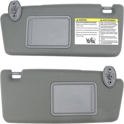 Solidspare Pair Sun Visor LH Driver & RH Passenger Side For 2005-2015 Toyota Tacoma Gray