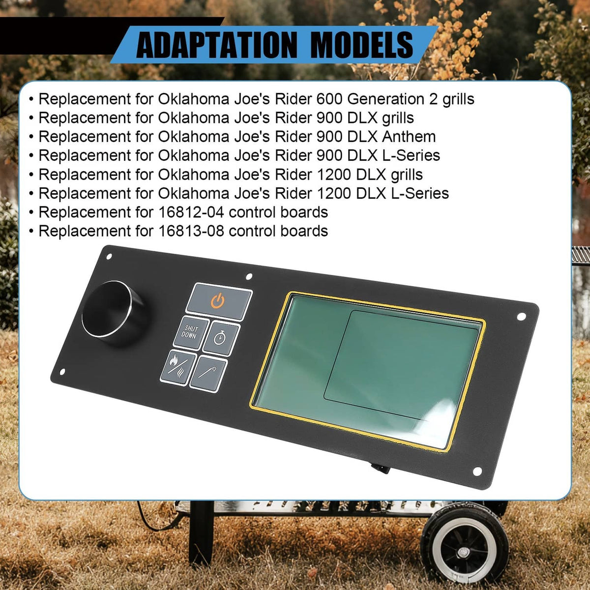 Solidspare 16812-04 16813-08 Pellet Grill Control Board For Oklahoma Joe’s Rider 600 900