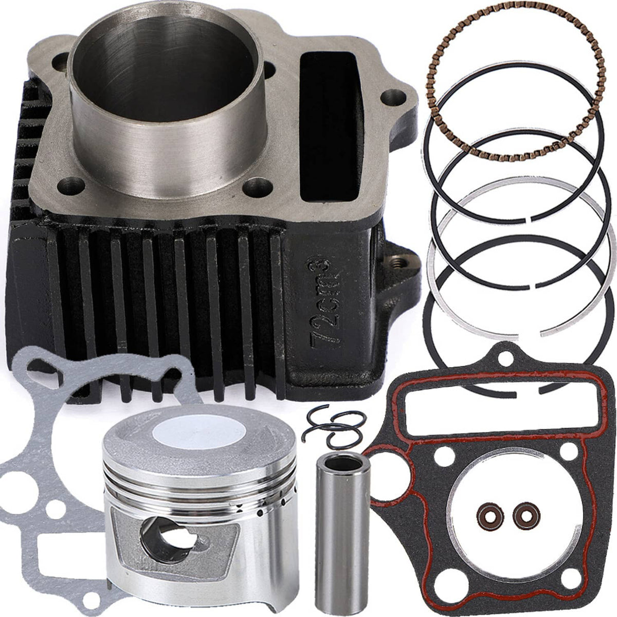 Solidspare Cylinder Piston Gasket Kit Top End Rebuild For Honda CRF70 ATC70 C70 XR70 CRF70F